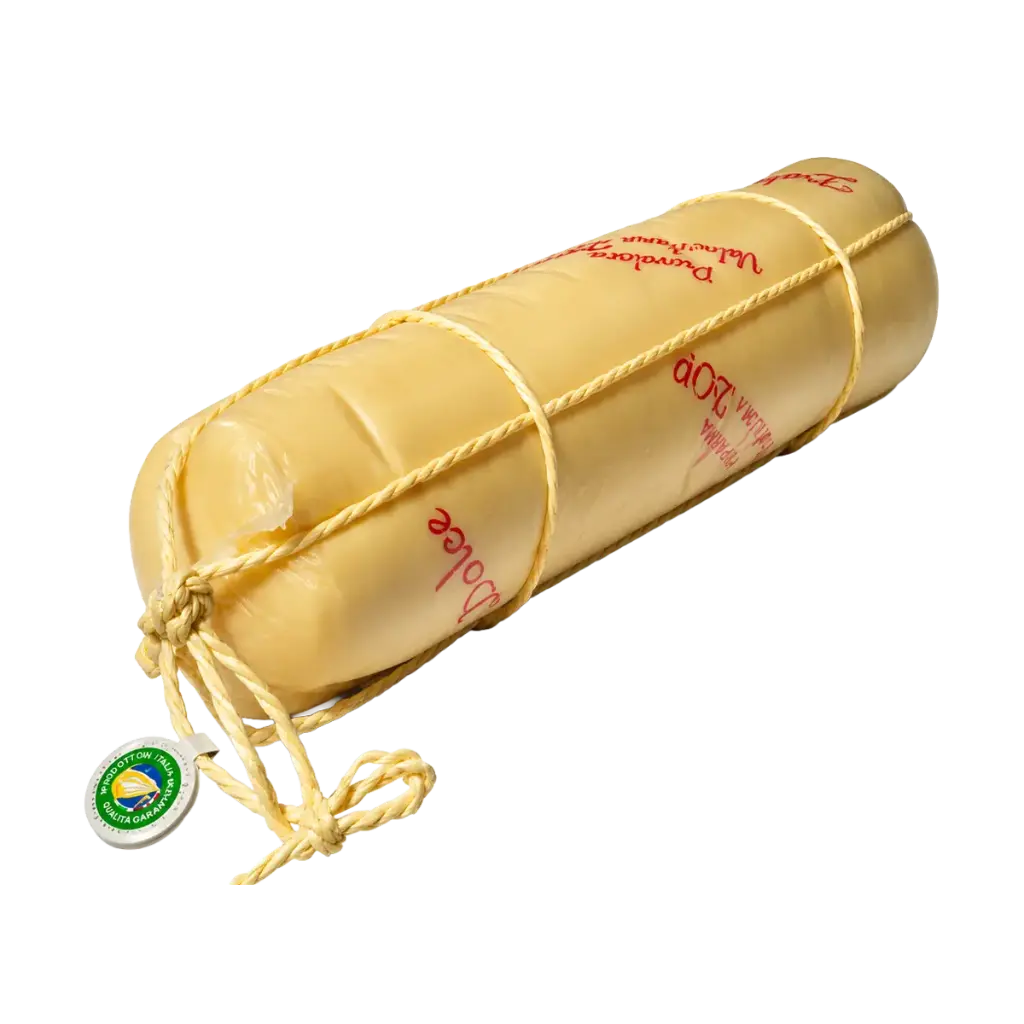Provolone dulce Valpadana, queso italiano en pieza de aproximadamente 5 kg.