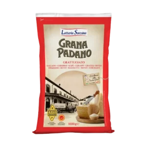 Grana Padano DOP rallado Latteria Soresina Gran Soresina, queso italiano rallado en formato de 1 kg.