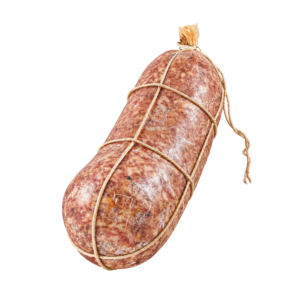 Salami Briciolona blanda Viani de 4,5 kg aproximadamente y 14 cm de diámetro.