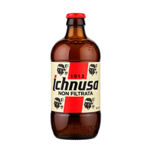 Botella de cerveza Ichnusa Non Filtrata de 33 cl
