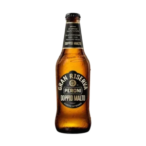 Cerveza Peroni Gran Riserva Doppio Malto, variedad Bock italiana en botella de 330 ml.