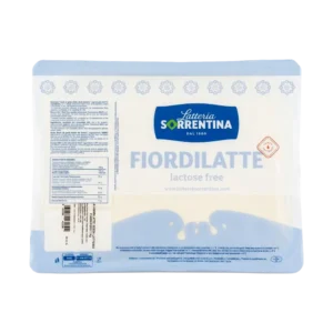 Fior di Latte Fiammifero Sin Lactosa 1 kg de Latteria Sorrentina, mozzarella italiana en tiras finas para pizza.