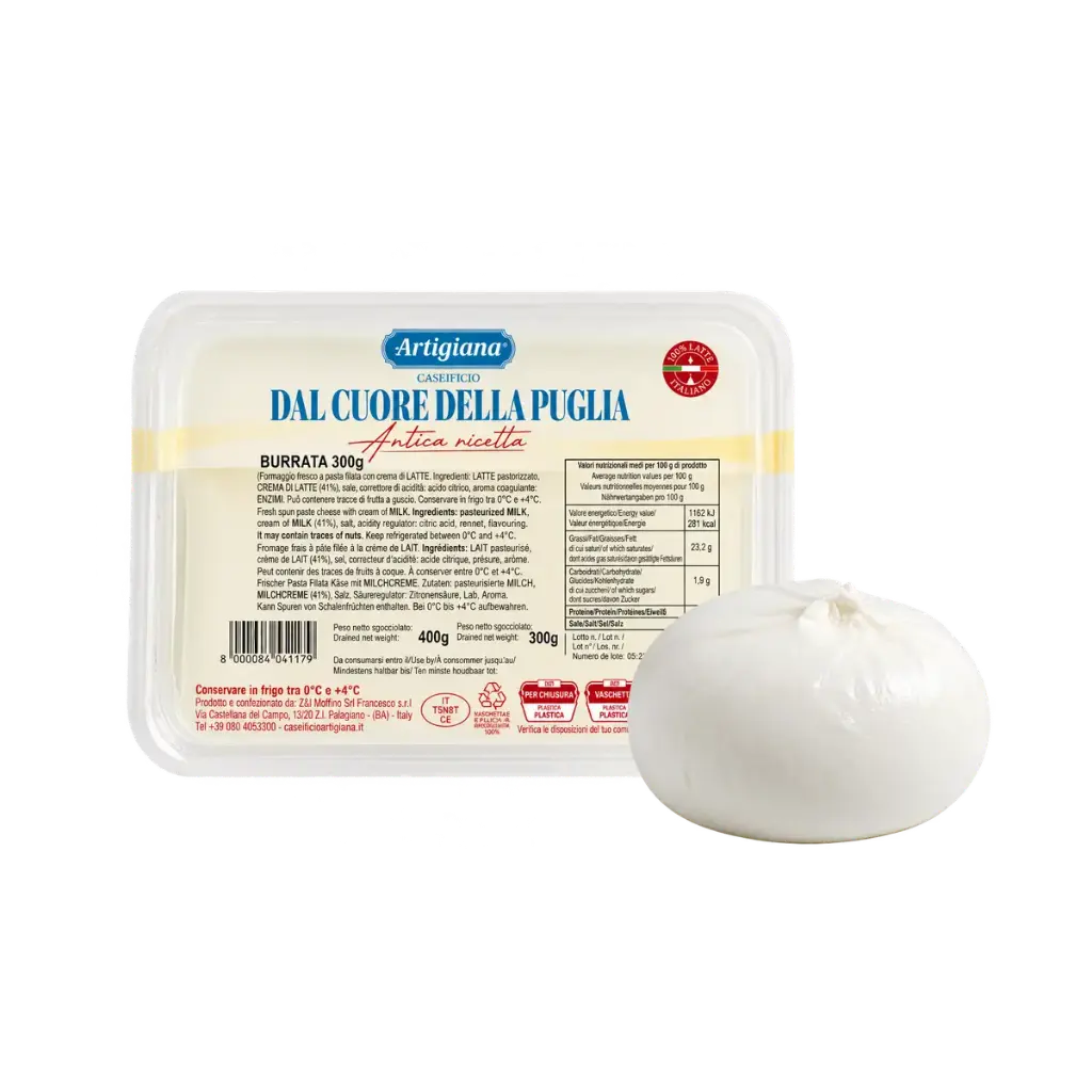 Burrata artesanal Artigiana de 300 g
