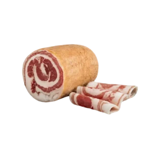 Panceta enrollada Casereccia Il Contrabbandiere, pieza de aproximadamente 4 kg.