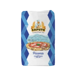 Harina azul Caputo Pizzeria tipo 00 W260–280 en saco de 25 kg.