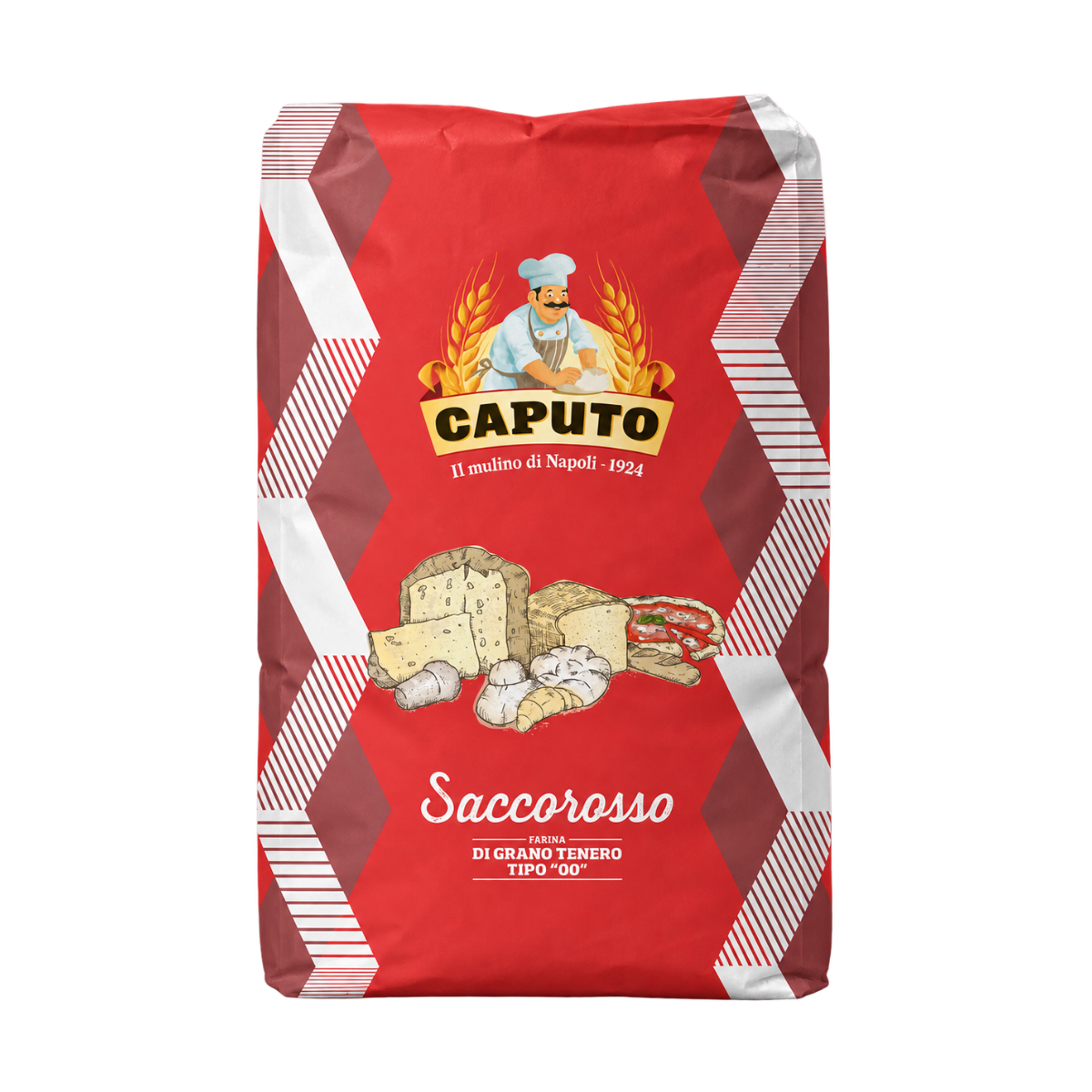 Harina tipo 00 roja Caputo W300-320 en saco de 25 kg