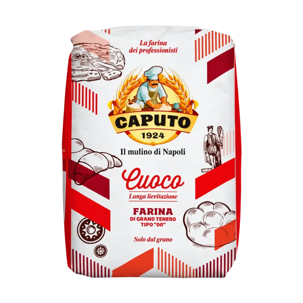 Harina de trigo blando tipo 00 Cuoco de Mulino Caputo en paquete de 1 kg.